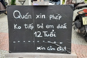 Quán cà phê ở Đà Nẵng gây tranh cãi khi nói không với trẻ dưới 12 tuổi