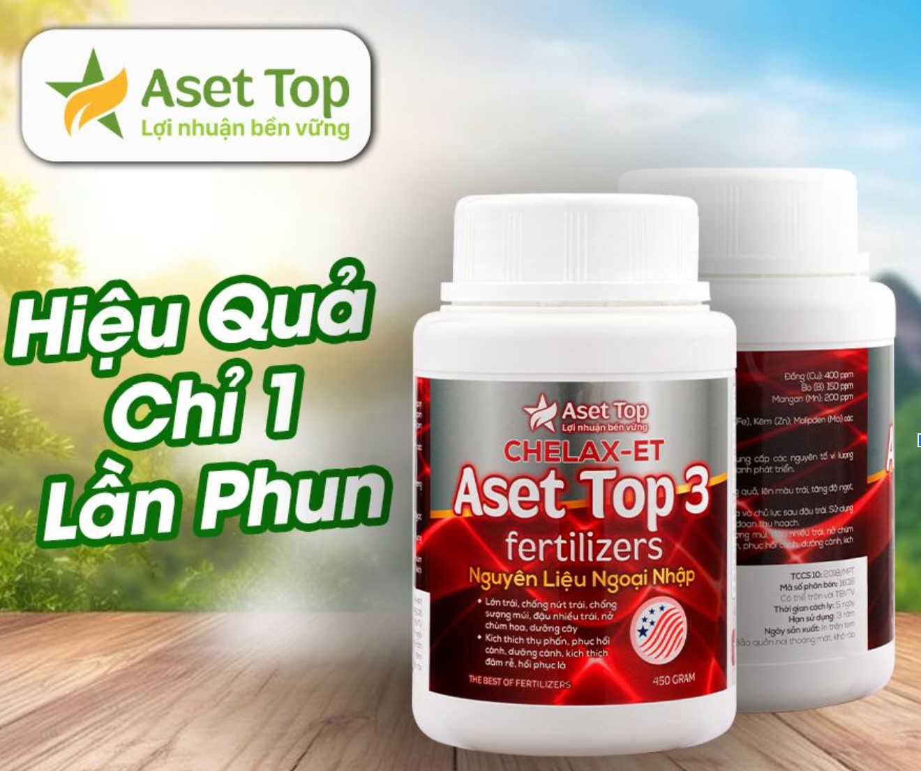 Aset Top 3: Phân Bón ASET TOP Bí Quyết Đưa Nông Sản Việt Vươn Xa